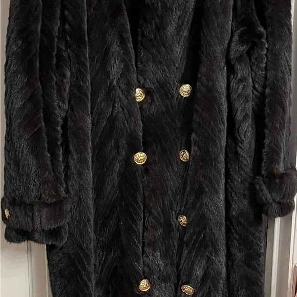 Men’s Big & Talk Full Length Mink Coat - Picture 5 of 16